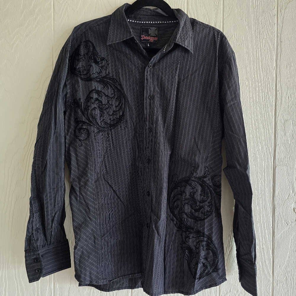 Point Zero Button Up Shirt Sz L Y2K